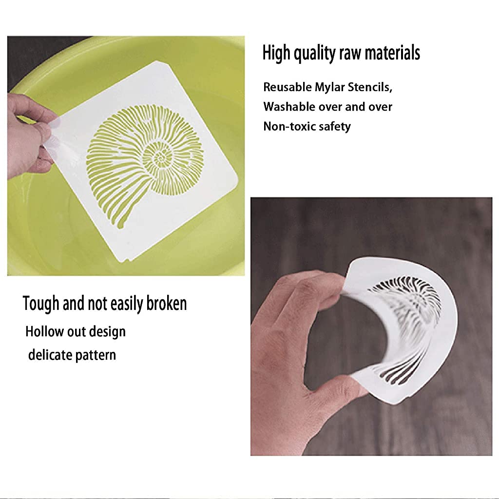 PATPAT 9 Pcs Reusable Stencils Tropical Leaf Stencils Laser Cut Painting Template Painting Stencil for DIY Walls Art Scrapbook PATPAT 9 Pcs Reusable Stencils Tropical Leaf Stencils Laser Cut Painting Template Painting Stencil for DIY Walls Art Scrapbook